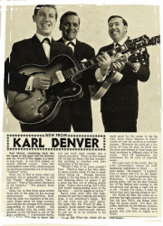 Karl denver newspaper cutting